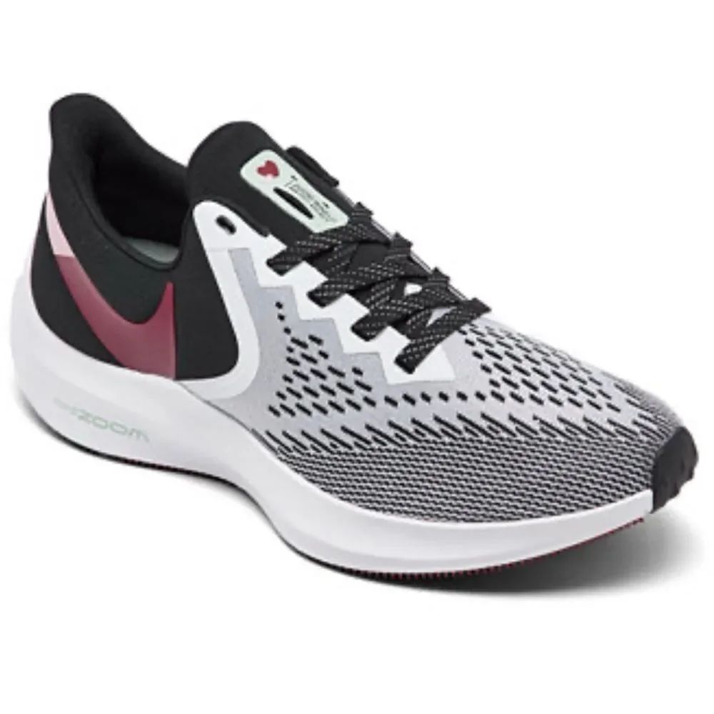 Nike Zoom Windflo 6 Running Athletic Sneakers in White Noble Red Black